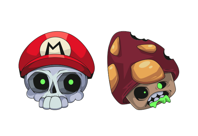 Mario Skull Custom Cursor for Chrome from Halloween Cursors Collection