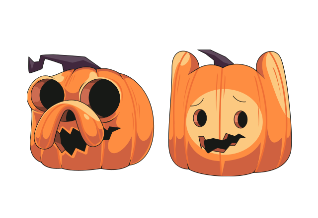 Jake and Finn Pumpkins Custom Cursor for Chrome from Halloween Cursors Collection