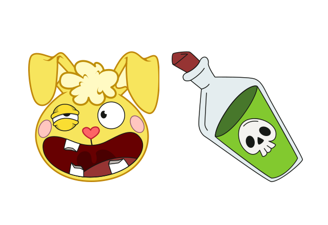 Cuddles and Poison Custom Cursor for Chrome from Halloween Cursors Collection
