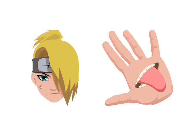 Deidara Custom Cursor for Chrome from Naruto Cursors Collection