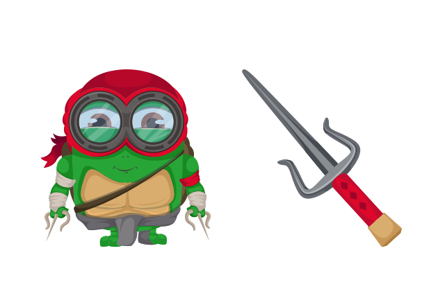 Minion Ninja Turtle Character Custom Cursor for Chrome from Minions Cursors Collection