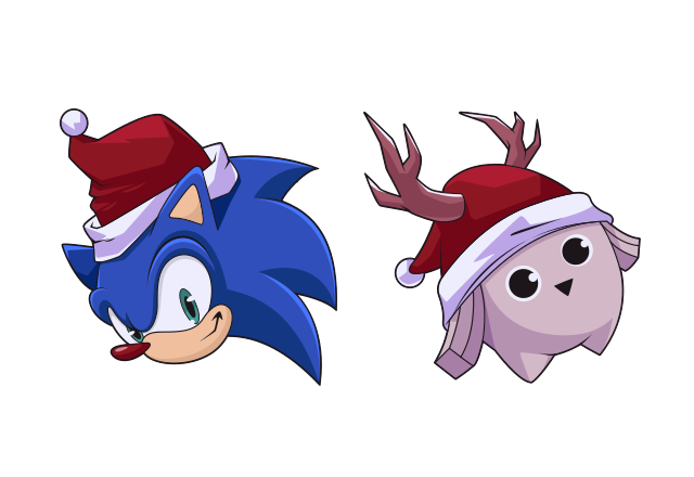 Sonic and Koco Custom Cursor for Chrome from Merry Christmas and Happy New Year 2025 Cursors Collection