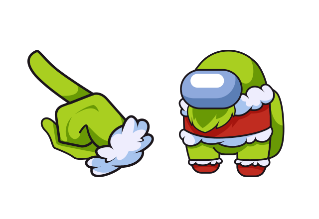Among Us Grinch Custom Cursor for Chrome from Merry Christmas and Happy New Year 2025 Cursors Collection