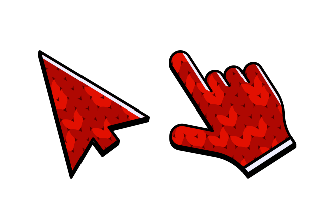 Knitted Red Mitten Custom Cursor for Chrome from Merry Christmas and Happy New Year 2025 Cursors Collection