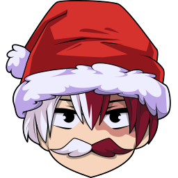 Shoto Todoroki in Santa Hat cursor - Custom cursor for Chrome Pointer