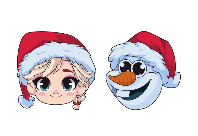 Christmas Elsa and Olaf Custom Cursor for Chrome from Merry Christmas and Happy New Year 2025 Cursors Collection