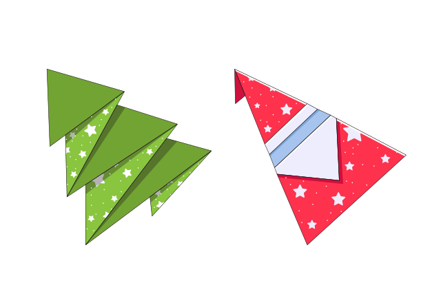 Origami Christmas Tree Custom Cursor for Chrome from Merry Christmas and Happy New Year 2025 Cursors Collection