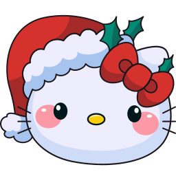 Hello Kitty in Santa Hat cursor - Custom cursor for Chrome Pointer