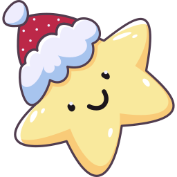 Kawaii Star in Santa Hat cursor - Custom cursor for Chrome Pointer