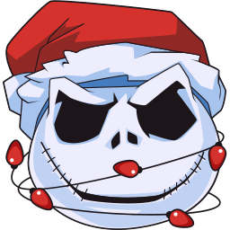 Jack Skellington in Santa Hat cursor - Custom cursor for Chrome Pointer