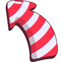 Christmas Candy Cane cursor - Custom cursor for Chrome Pointer