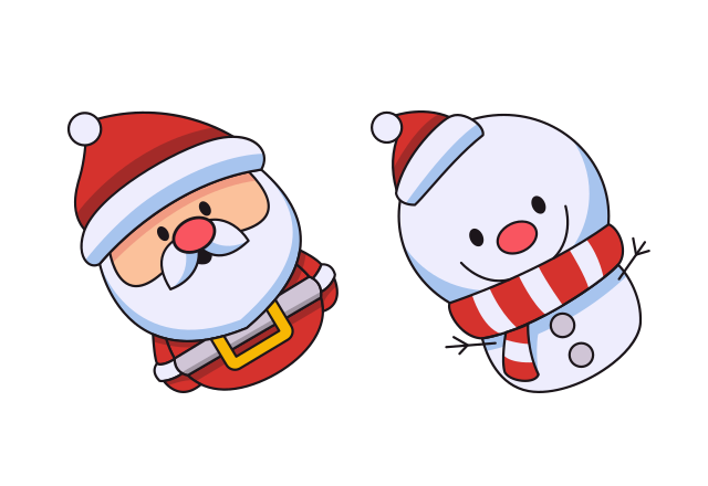 Santa and Snowman Custom Cursor for Chrome from Merry Christmas and Happy New Year 2025 Cursors Collection