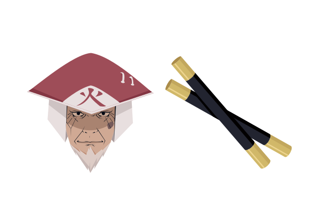 Hiruzen Sarutobi Custom Cursor for Chrome from Naruto Cursors Collection