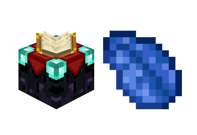 Enchanting Table and Lapis Lazuli Custom Cursor for Chrome from Minecraft Cursors Collection