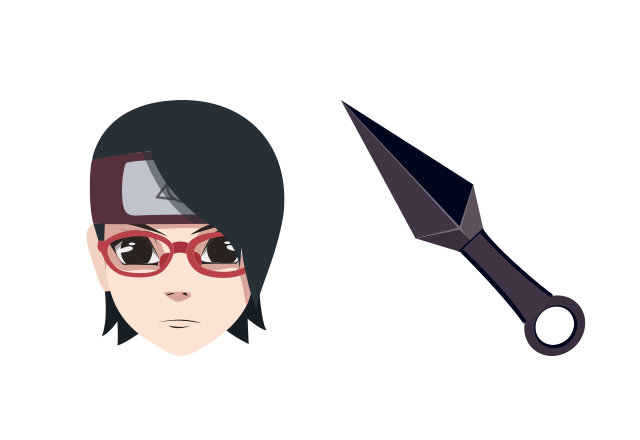 Sarada Uchiha Custom Cursor for Chrome from Naruto Cursors Collection
