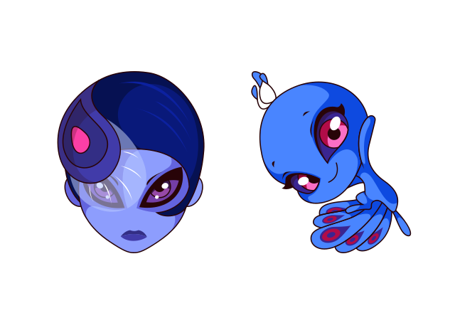 Mayura and Duusu Custom Cursor for Chrome from Ladybug & Cat Noir Cursors Collection