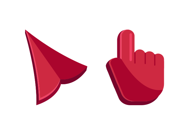 Maroon Custom Cursor for Chrome from The Cutest Cursors Collection