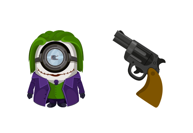 Minion Joker Character Custom Cursor for Chrome from Minions Cursors Collection