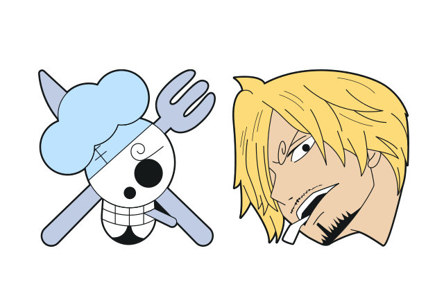 Sanji Flag Custom Cursor for Chrome from One Piece Flags Cursors Collection