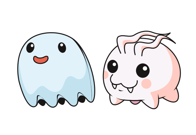 Poyomon and Tokomon Custom Cursor for Chrome from Digimon Cursors Collection
