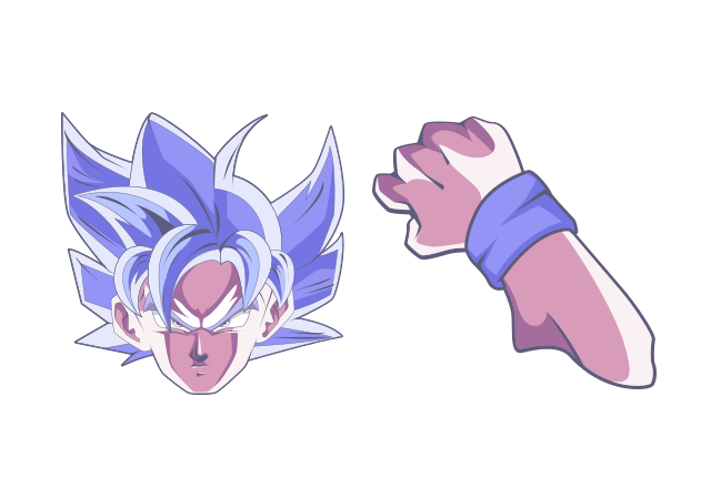 Ultra Instinct Custom Cursor for Chrome from Dragon Ball Cursors Collection