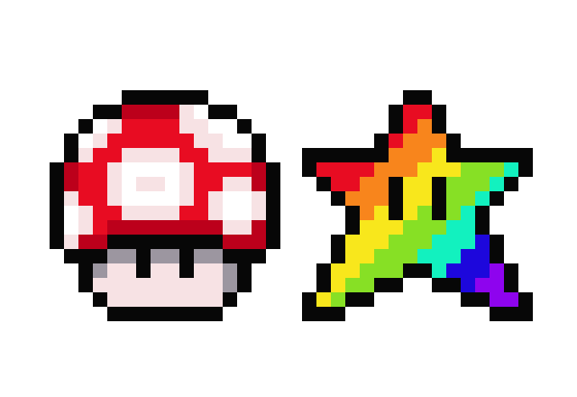 Super Mushroom Pixel Custom Cursor for Chrome from Cute Pixel Cursors Collection