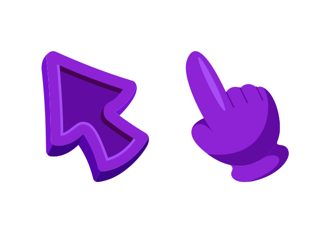 The Purple Custom Cursor for Chrome from The Cursors Cursors Collection