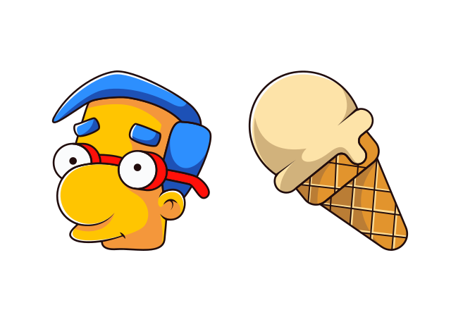 Milhouse Van Houten Custom Cursor for Chrome from The Simpsons Cursors Collection
