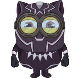 Minion Black Panther Character Cute Cursor Pointer