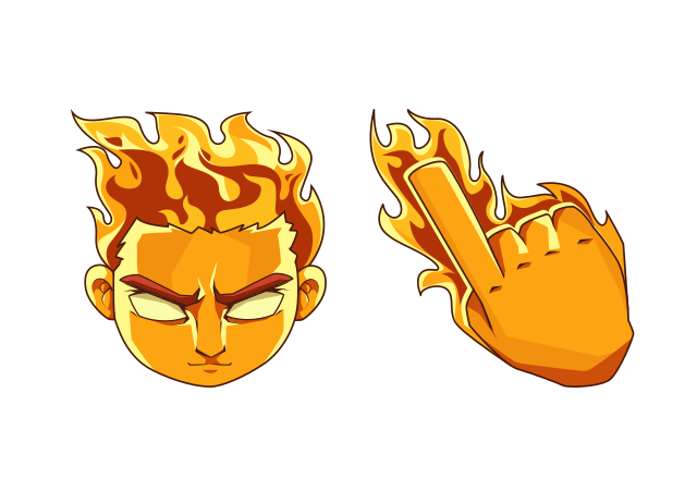 Human Torch Custom Cursor for Chrome from Marvel Comics Cursors Collection