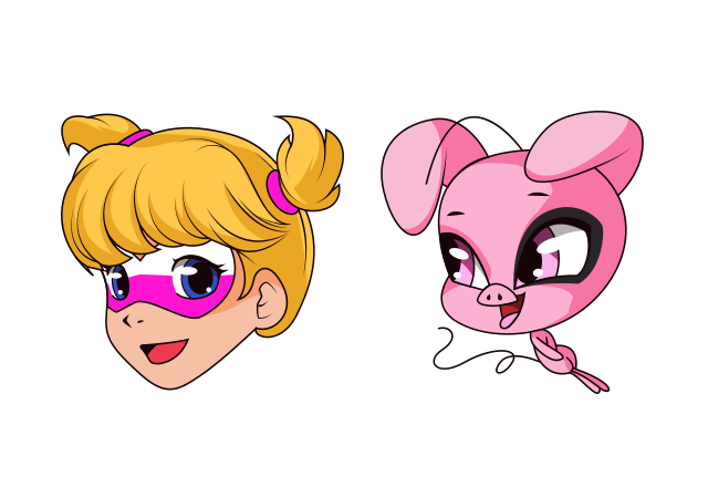 Pigella and Daizzi Custom Cursor for Chrome from Ladybug & Cat Noir Cursors Collection