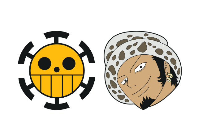 Trafalgar Law Flag Custom Cursor for Chrome from One Piece Flags Cursors Collection