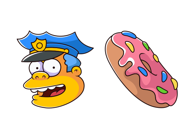 Chief Wiggum Custom Cursor for Chrome from The Simpsons Cursors Collection