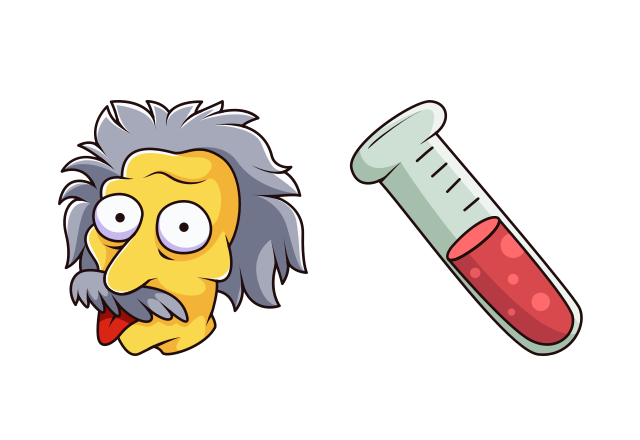 Albert Einstein Custom Cursor for Chrome from The Simpsons Cursors Collection