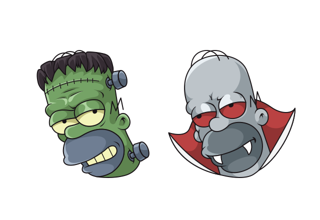 Homer Simpson Halloween Mood Custom Cursor for Chrome from Halloween Cursors Collection