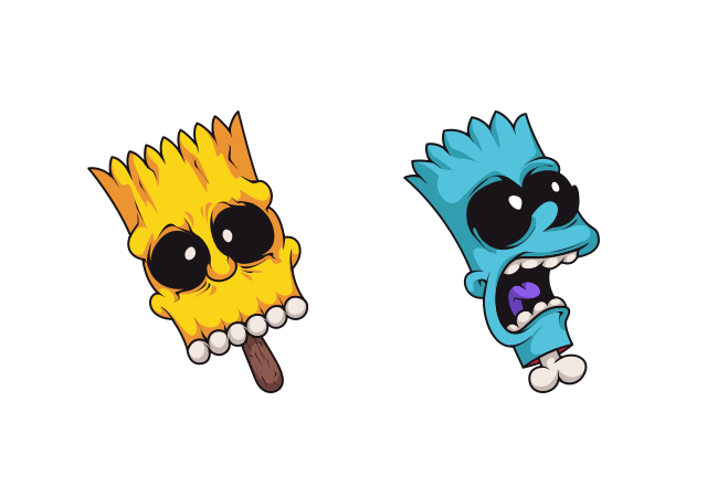Bart Simpson Halloween Ice Cream Custom Cursor for Chrome from Halloween Cursors Collection