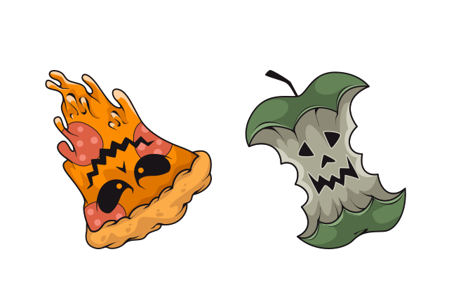 Scary Pizza Custom Cursor for Chrome from Halloween Cursors Collection