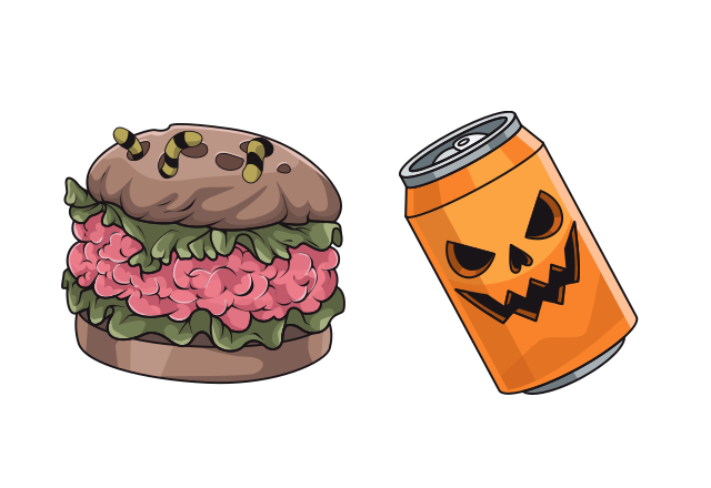 Dead Burger Custom Cursor for Chrome from Halloween Cursors Collection