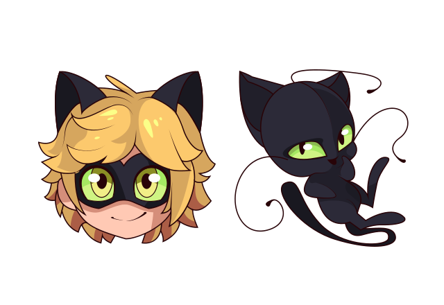 Cat Noir and Plagg Custom Cursor for Chrome from Ladybug & Cat Noir Cursors Collection