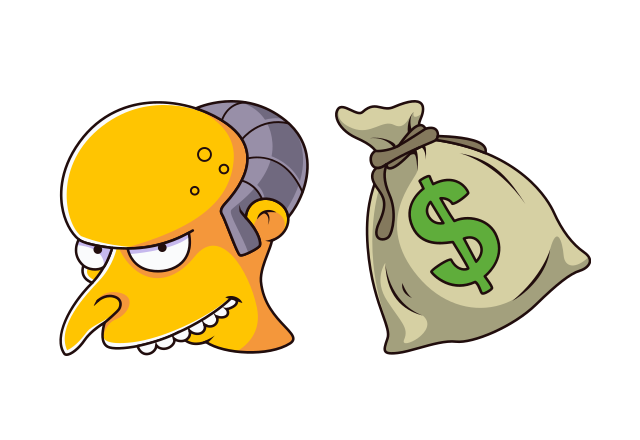 Charles Montgomery Burns Custom Cursor for Chrome from The Simpsons Cursors Collection