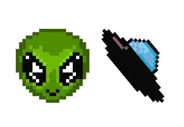 Alien Pixel Custom Cursor for Chrome from Cute Pixel Cursors Collection