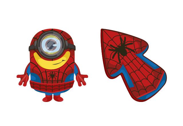 Minion Spider-Man Character Custom Cursor for Chrome from Minions Cursors Collection