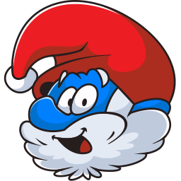 Smurf in a Santa cursor - Custom cursor for Chrome Pointer