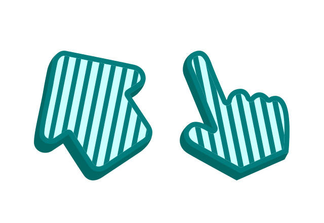 The Striped Custom Cursor for Chrome from The Cursors Cursors Collection