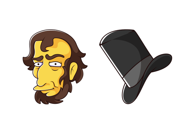 Abraham Lincoln Custom Cursor for Chrome from The Simpsons Cursors Collection