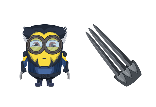 Minion Wolverine Character Custom Cursor for Chrome from Minions Cursors Collection