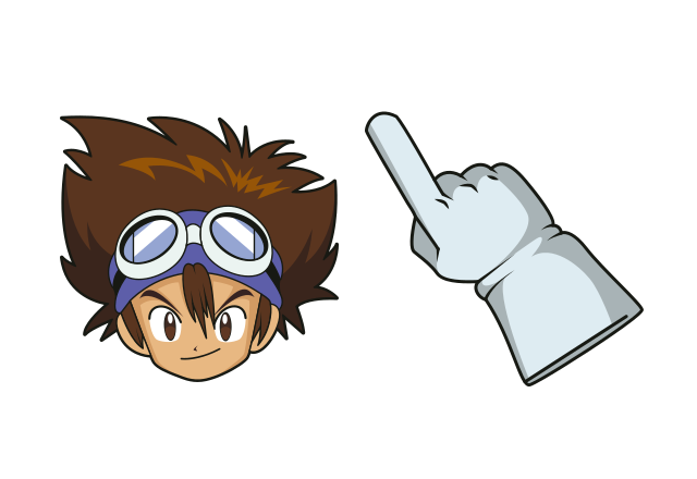 Tai Kamiya Custom Cursor for Chrome from Digimon Cursors Collection