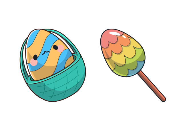 Easter Colorful Eggs Custom Cursor for Chrome from Easter Cursors Collection