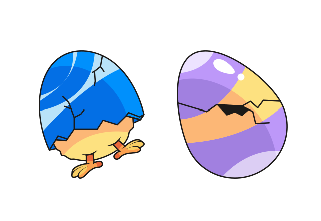 Easter Chick and Egg Custom Cursor for Chrome from Easter Cursors Collection