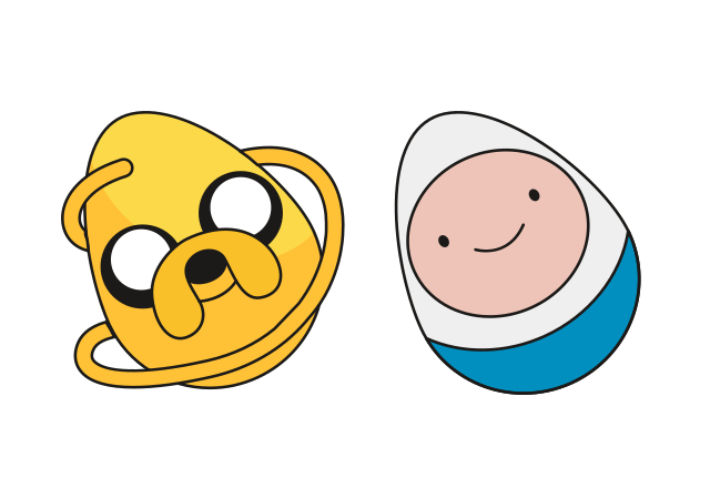 Finn and Jake cute custom cursor for Chrome